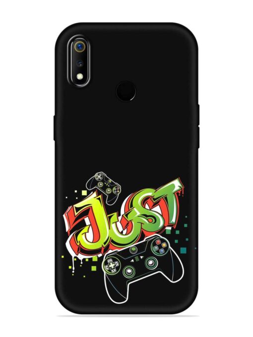 Graffiti Gamepad Illustration Embossed Soft Silicone Case for Realme 3 Zapvi