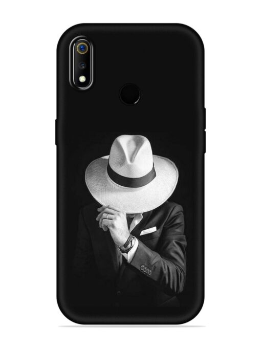 Men Under Hat Embossed Soft Silicone Case for Realme 3 Zapvi