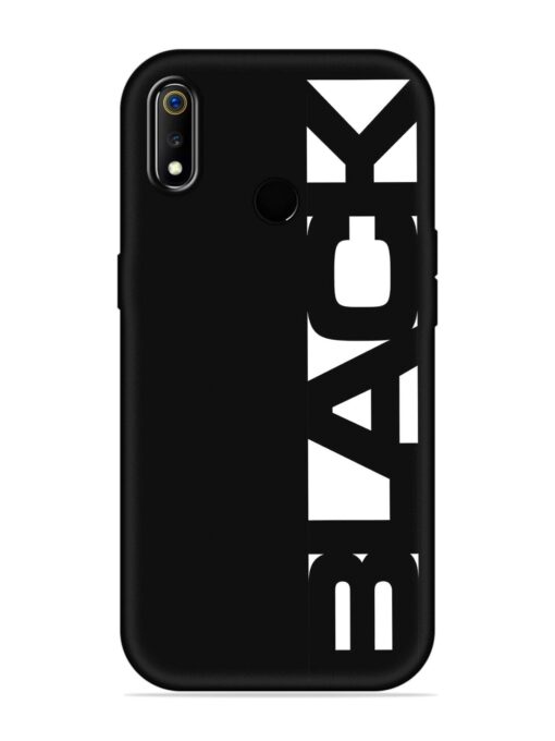 Black Typo Embossed Soft Silicone Case for Realme 3 Zapvi