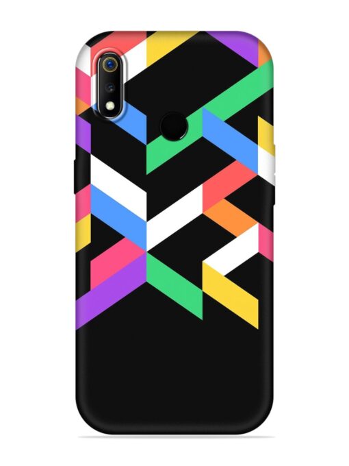 Colorshape Abstarct Embossed Soft Silicone Case for Realme 3 Zapvi