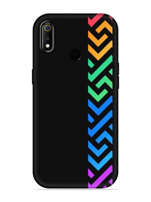 Colorshape Stripes Embossed Soft Silicone Case for Realme 3 Zapvi