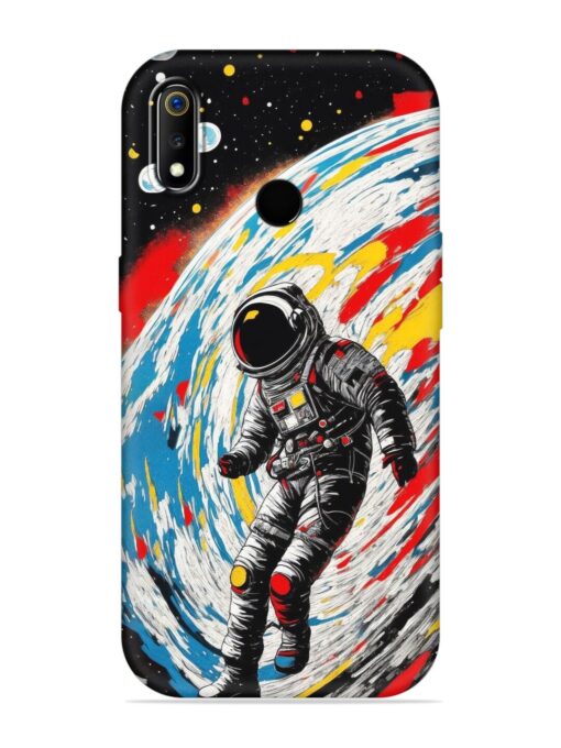 Astronaut Art Embossed Soft Silicone Case for Realme 3 Zapvi