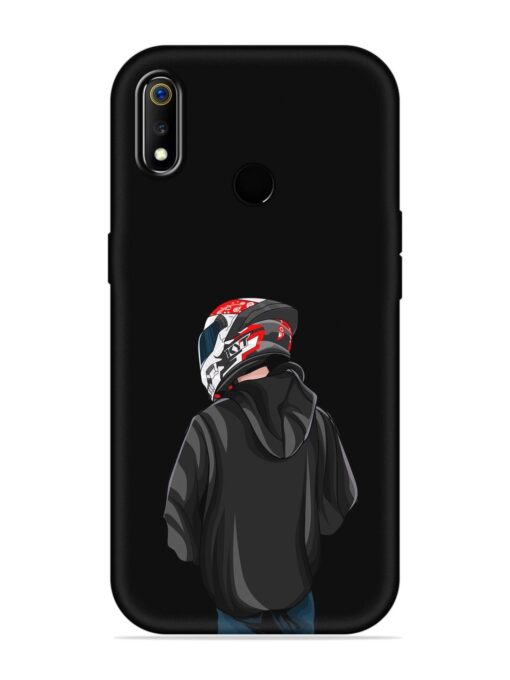 Motorcycle Rider Embossed Soft Silicone Case for Realme 3 Zapvi