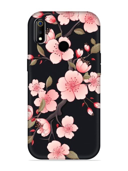 Cherry Blossom Embossed Soft Silicone Case for Realme 3 Zapvi