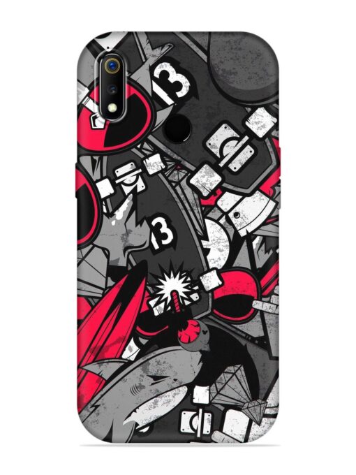 Fictional Doodle Embossed Soft Silicone Case for Realme 3 Zapvi