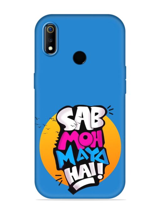 Sab Moh Moya Embossed Soft Silicone Case for Realme 3 Zapvi