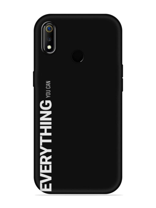 Everything You Can Embossed Soft Silicone Case for Realme 3 Zapvi