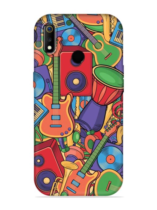 Colorful Music Art Embossed Soft Silicone Case for Realme 3 Zapvi