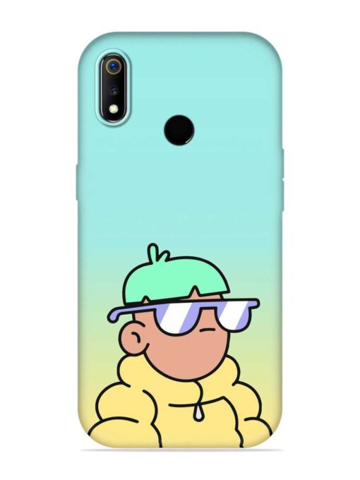 Doodles Cool Character Embossed Soft Silicone Case for Realme 3I Zapvi