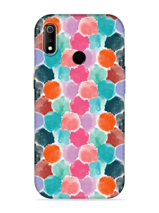 Colorful Seamless Pattern Embossed Soft Silicone Case for Realme 3I Zapvi