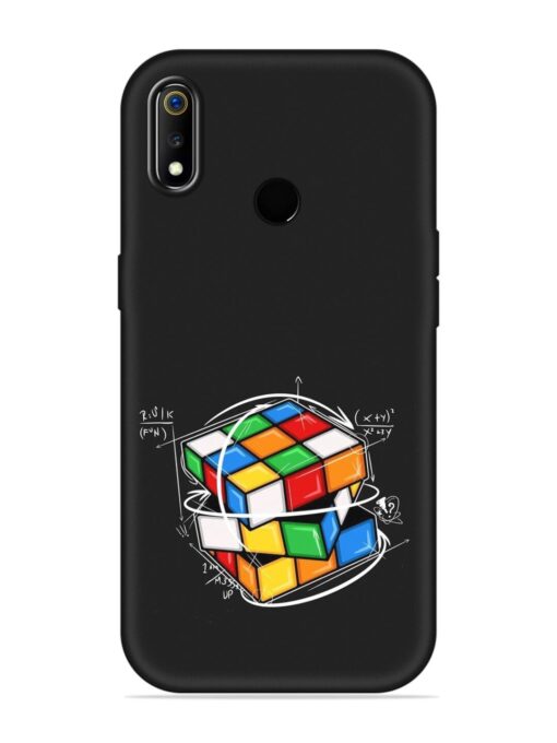 Cubik Vector Embossed Soft Silicone Case for Realme 3I Zapvi