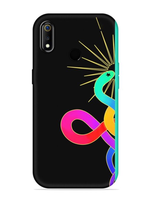 Art Geometric Abstraction Embossed Soft Silicone Case for Realme 3I Zapvi