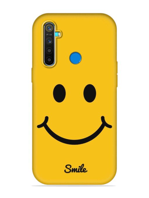 Yellow Smiley Embossed Soft Silicone Case for Realme 5 Pro Zapvi