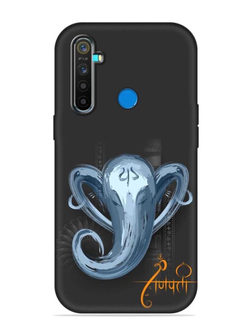 Illustration Lord Ganpati Embossed Soft Silicone Case for Realme 5 Pro Zapvi