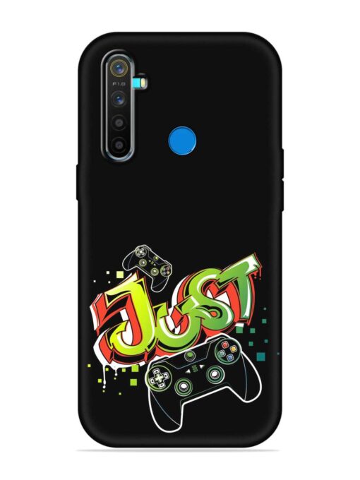 Graffiti Gamepad Illustration Embossed Soft Silicone Case for Realme 5 Pro Zapvi