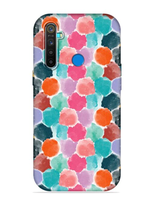 Colorful Seamless Pattern Embossed Soft Silicone Case for Realme 5 Pro Zapvi