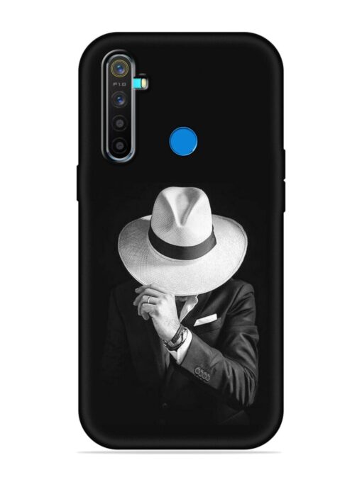 Men Under Hat Embossed Soft Silicone Case for Realme 5 Pro Zapvi