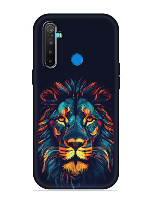 Colorful Lion Embossed Soft Silicone Case for Realme 5 Pro Zapvi