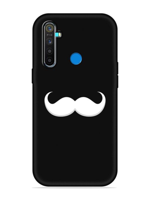 Mustache Vector Embossed Soft Silicone Case for Realme 5 Pro Zapvi