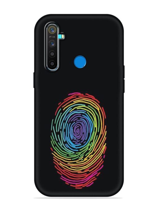 Fingerprint Of Thumb Art Embossed Soft Silicone Case for Realme 5 Pro Zapvi