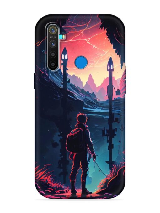 Cgs Artwork Embossed Soft Silicone Case for Realme 5 Pro Zapvi