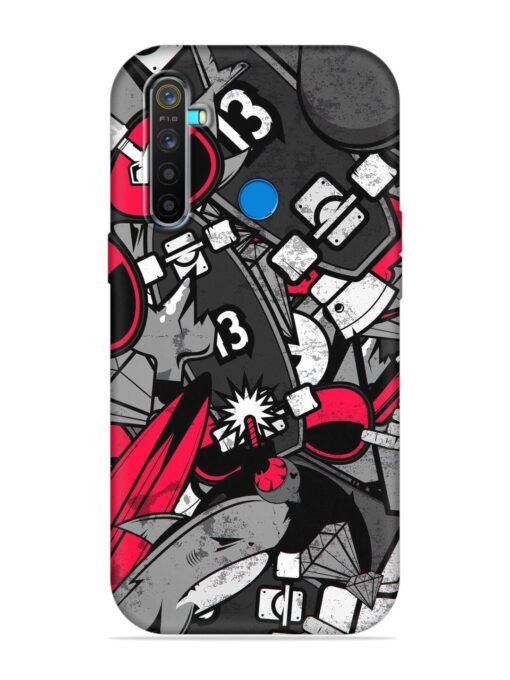 Fictional Doodle Embossed Soft Silicone Case for Realme 5 Pro Zapvi