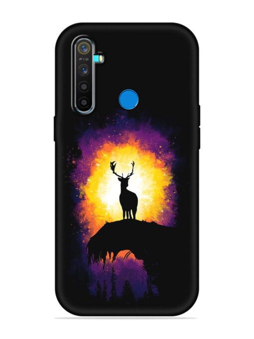 Elk Animal Art Embossed Soft Silicone Case for Realme 5 Pro Zapvi