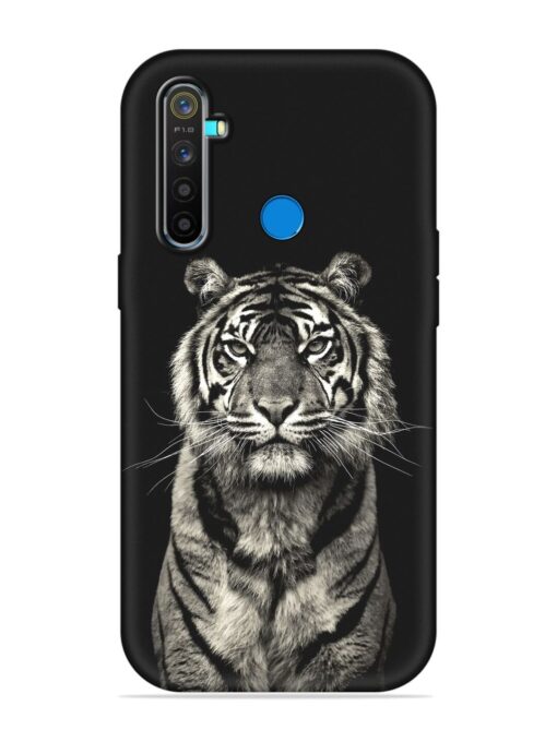 Tiger Art Embossed Soft Silicone Case for Realme 5 Pro Zapvi