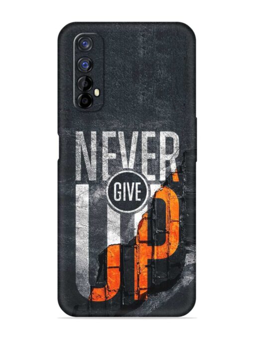 Never Give Up Embossed Soft Silicone Case for Realme 7 Zapvi