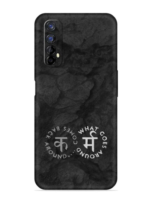 Karma Hindi Word Embossed Soft Silicone Case for Realme 7 Zapvi