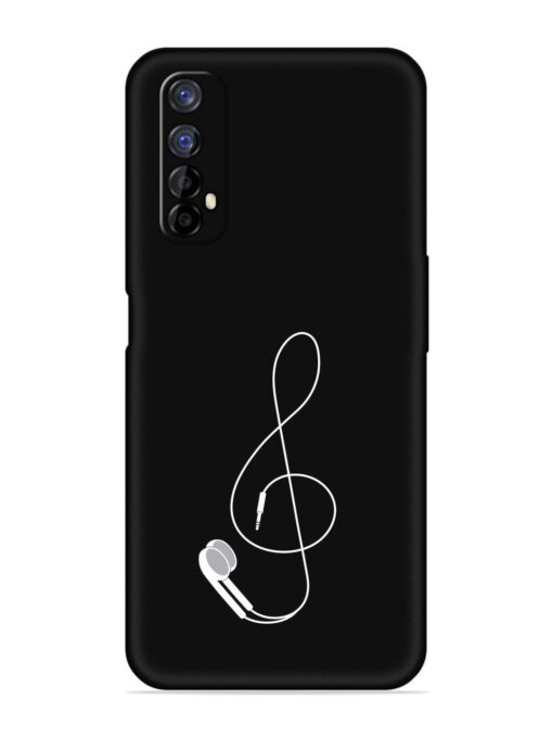 Music Earphone Vector Embossed Soft Silicone Case for Realme 7 Zapvi