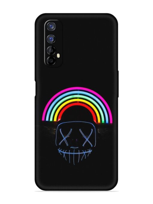 Mask Rainbow Embossed Soft Silicone Case for Realme 7 Zapvi