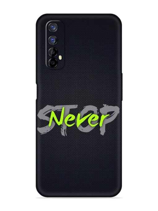 Never Stop Embossed Soft Silicone Case for Realme 7 Zapvi