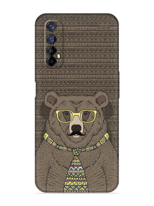 Grizzly Bear Embossed Soft Silicone Case for Realme 7 Zapvi