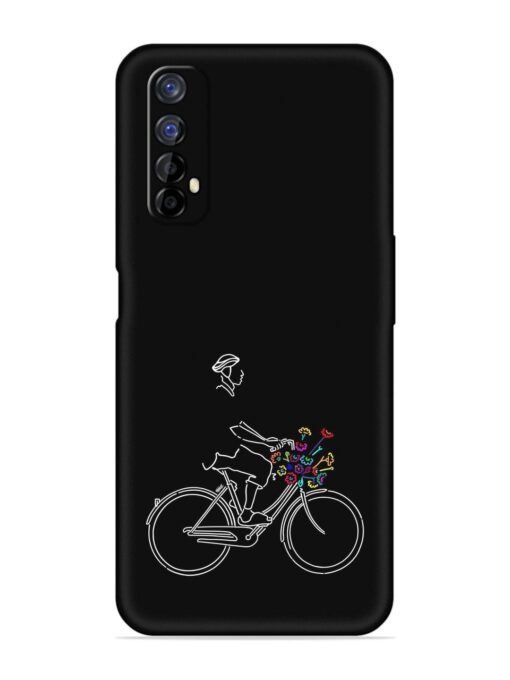 Minimalist Cycle Art Embossed Soft Silicone Case for Realme 7 Zapvi