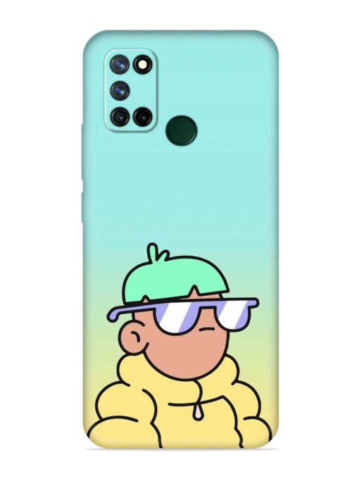 Doodles Cool Character Embossed Soft Silicone Case for Realme 7I Zapvi