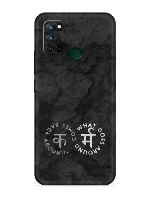 Karma Hindi Word Embossed Soft Silicone Case for Realme 7I Zapvi