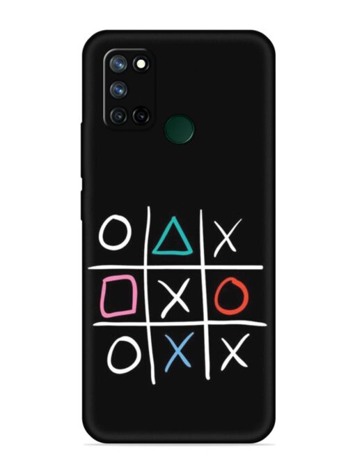 Super Neon Tic-Tac-Toe Embossed Soft Silicone Case for Realme 7I Zapvi