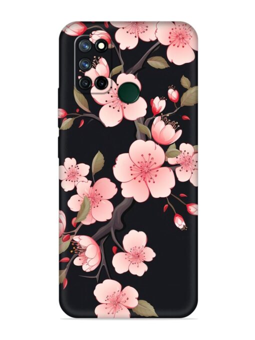 Cherry Blossom Embossed Soft Silicone Case for Realme 7I Zapvi