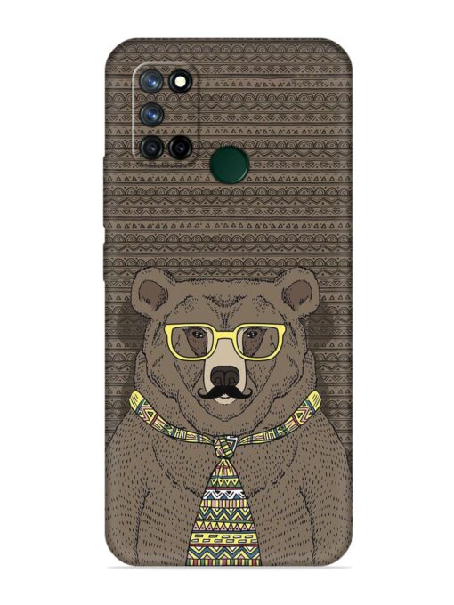 Grizzly Bear Embossed Soft Silicone Case for Realme 7I Zapvi