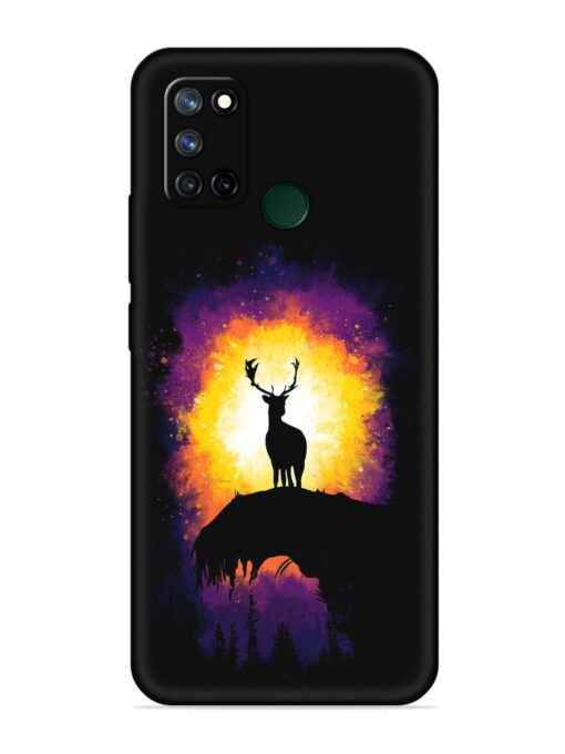 Elk Animal Art Embossed Soft Silicone Case for Realme 7I Zapvi