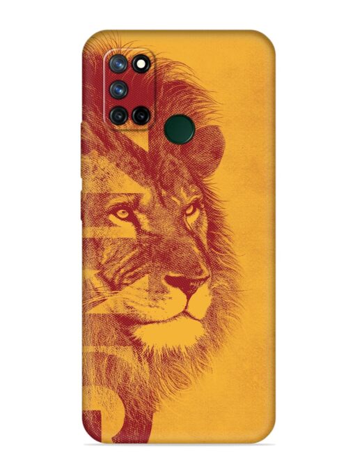 Gold Lion Crown Art Embossed Soft Silicone Case for Realme 7I Zapvi