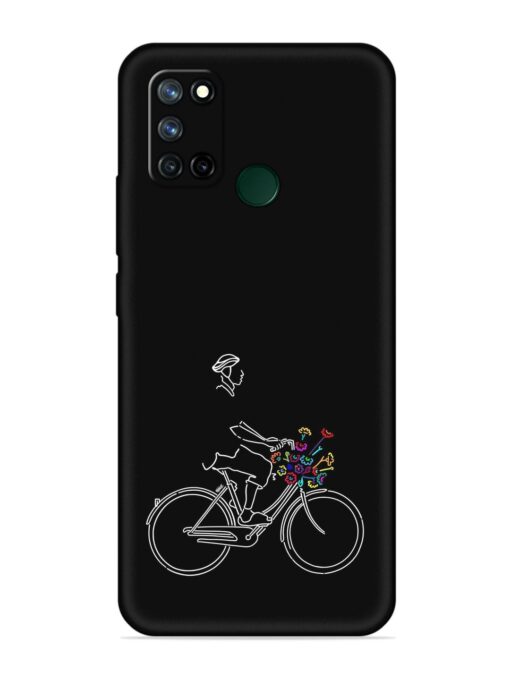 Minimalist Cycle Art Embossed Soft Silicone Case for Realme 7I Zapvi