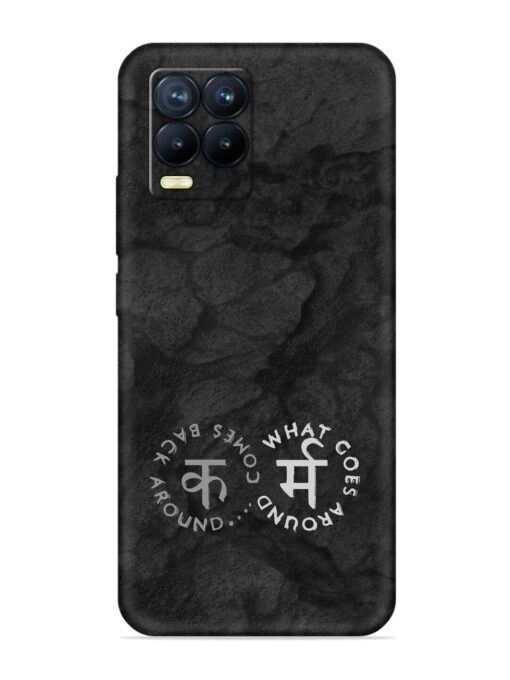 Karma Hindi Word Embossed Soft Silicone Case for Realme 8 Pro Zapvi