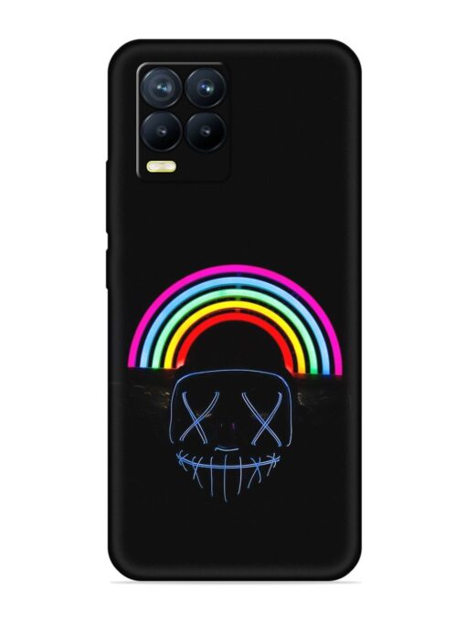 Mask Rainbow Embossed Soft Silicone Case for Realme 8 Pro Zapvi