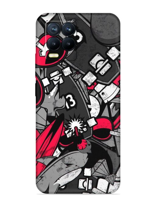 Fictional Doodle Embossed Soft Silicone Case for Realme 8 Pro Zapvi