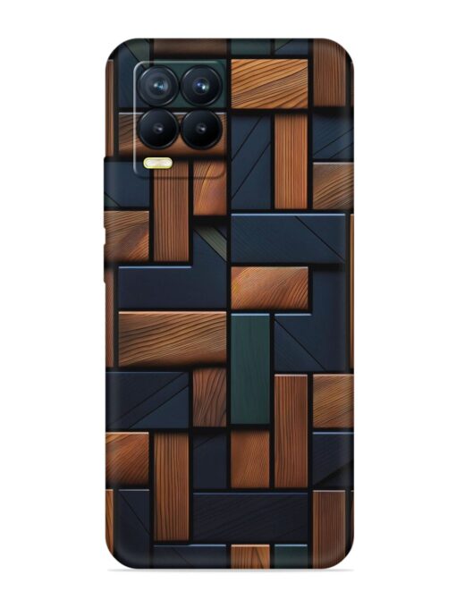 Wooden Background Cubes Embossed Soft Silicone Case for Realme 8 Pro Zapvi