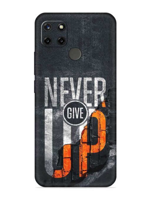 Never Give Up Embossed Soft Silicone Case for Realme C12 Zapvi