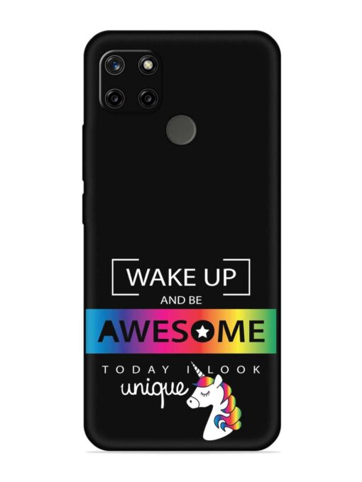 Inspirational Quote Unicorn Embossed Soft Silicone Case for Realme C12 Zapvi