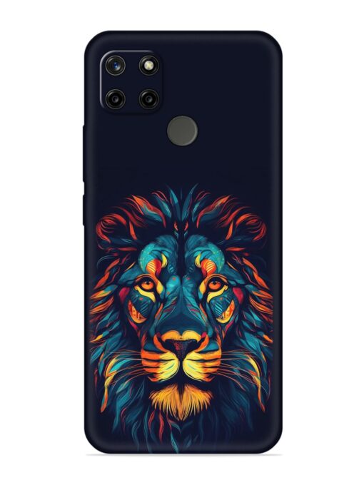 Colorful Lion Embossed Soft Silicone Case for Realme C12 Zapvi